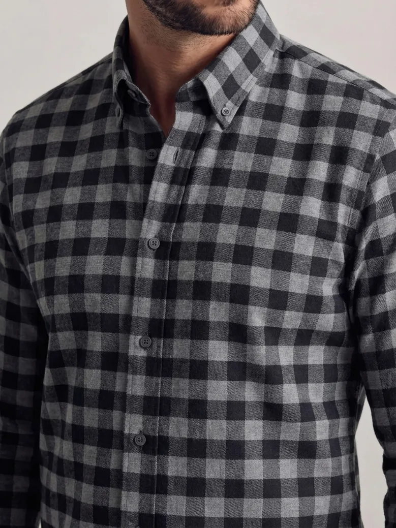 Easy-iron plain white poplin shirt