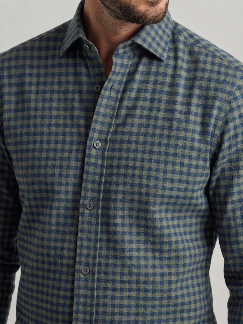 Easy-iron plain white poplin shirt