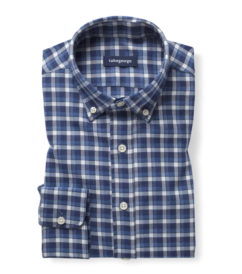 Easy-iron plain white poplin shirt