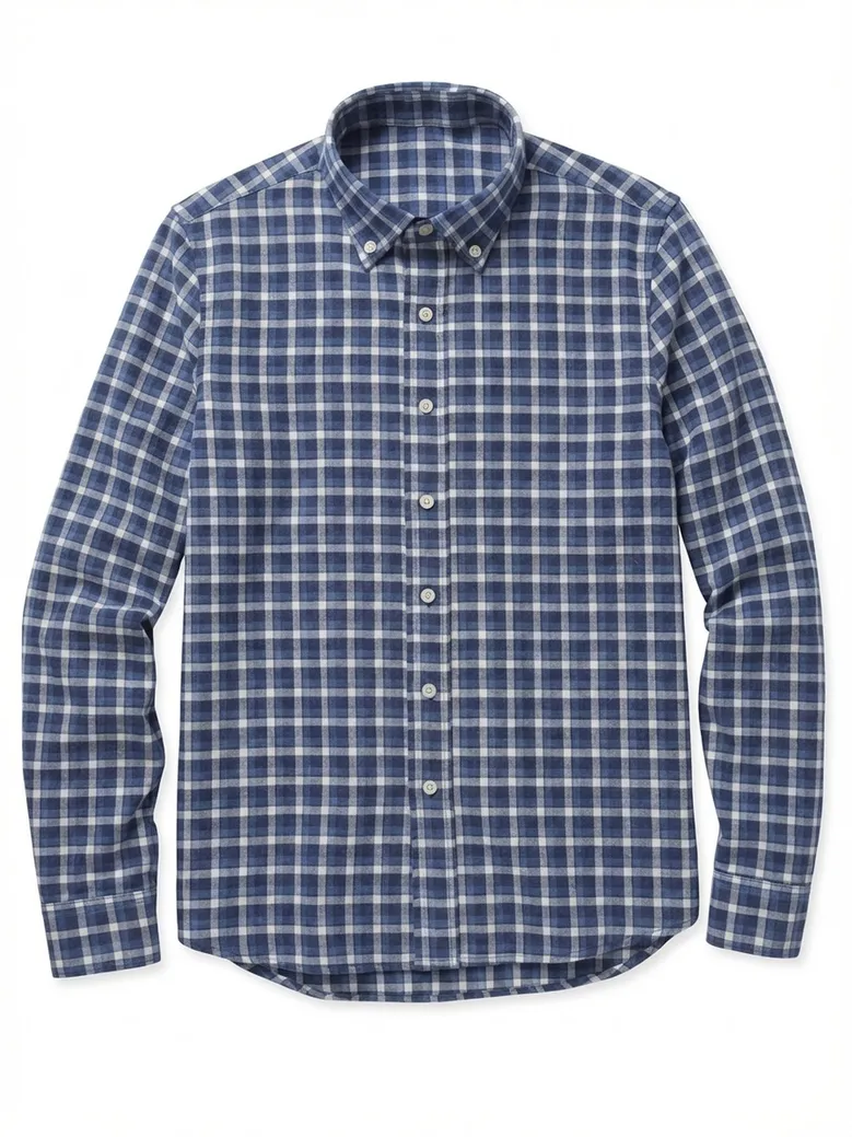 Easy-iron plain white poplin shirt
