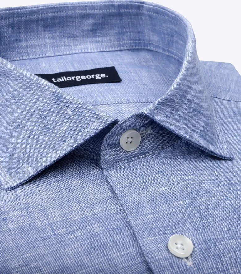 Easy-iron plain white poplin shirt