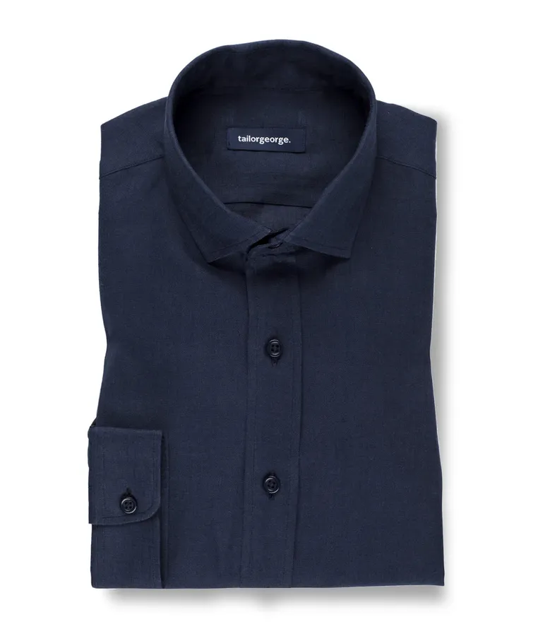 Easy-iron plain white poplin shirt