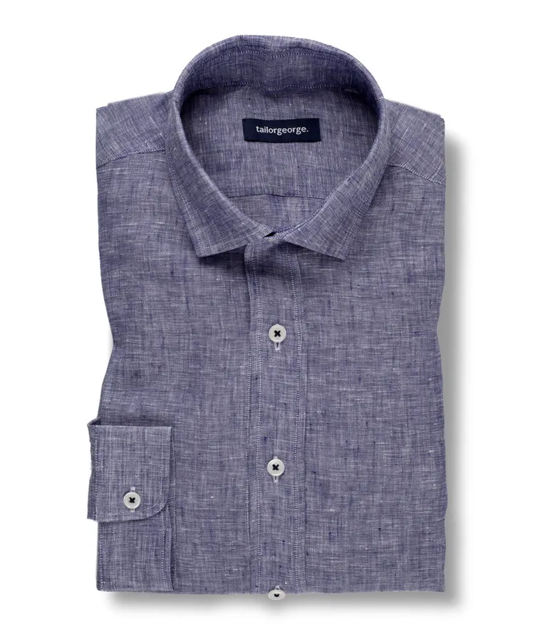Easy-iron plain white poplin shirt