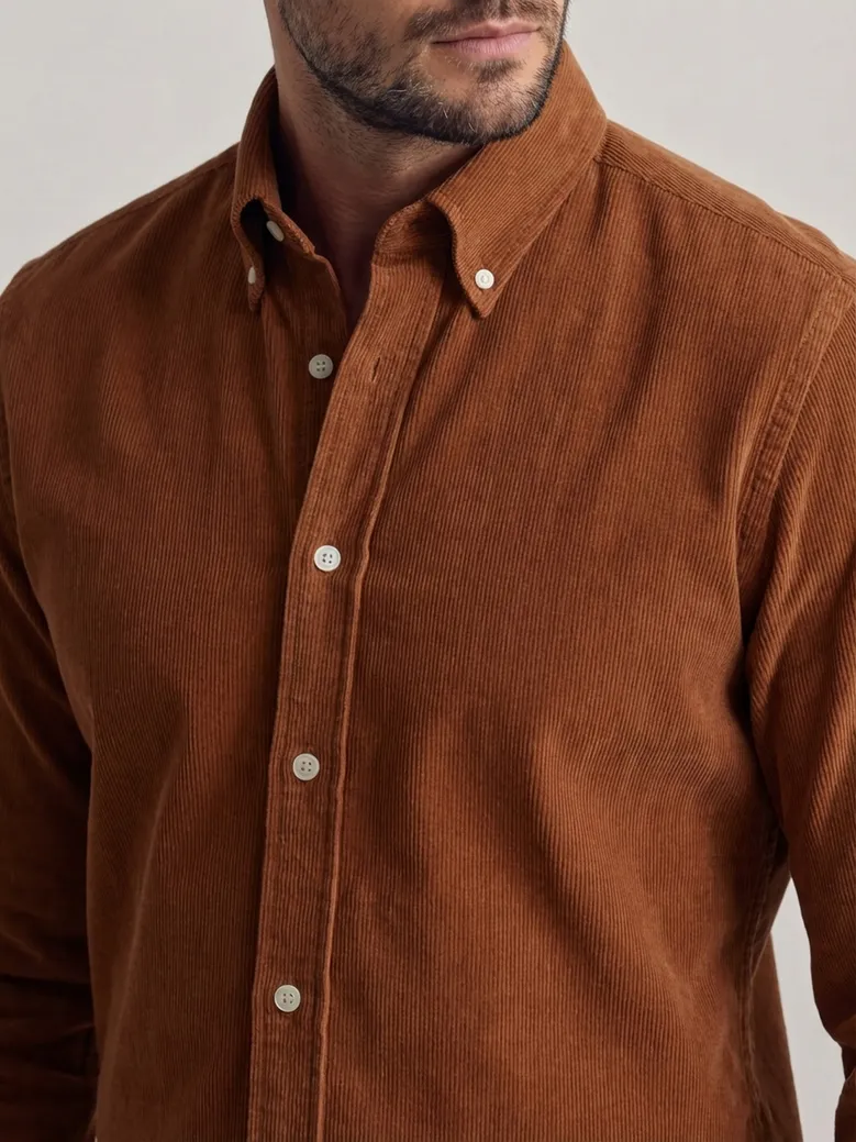 Easy-iron plain white poplin shirt