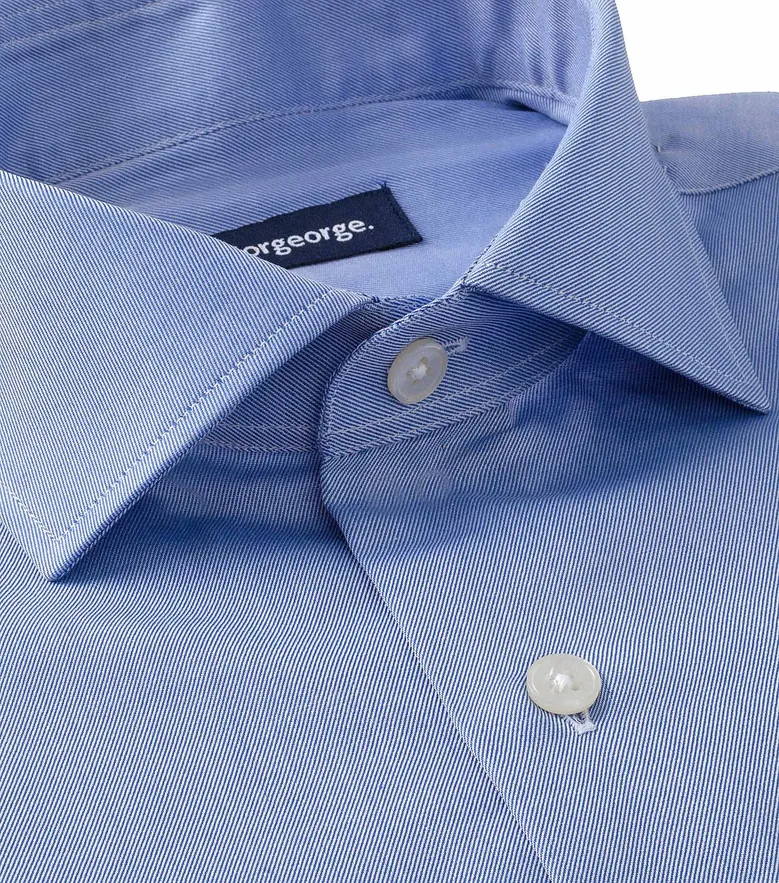 Easy-iron plain white poplin shirt