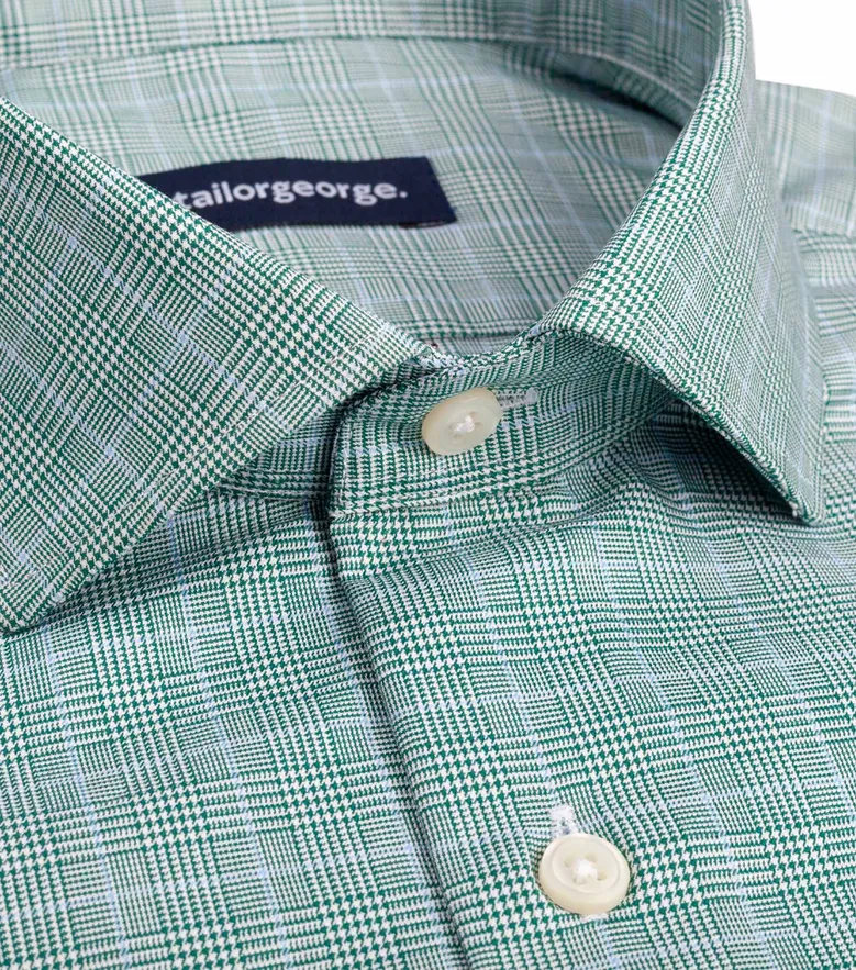 Easy-iron plain white poplin shirt
