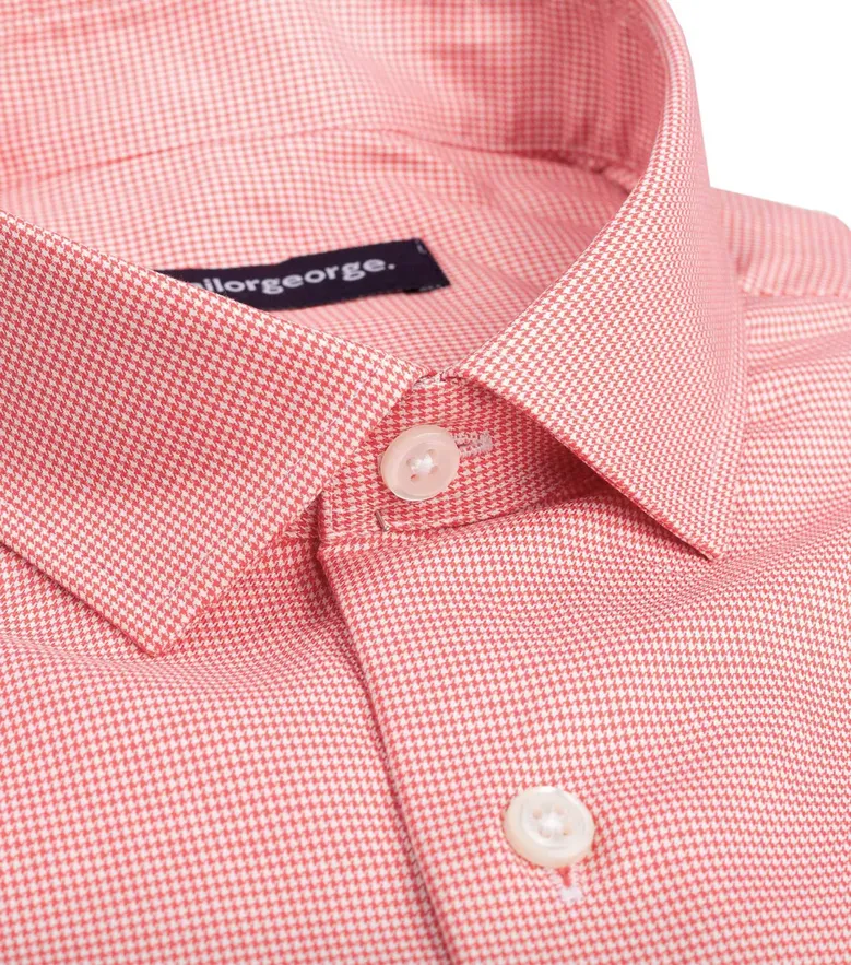 Easy-iron plain white poplin shirt