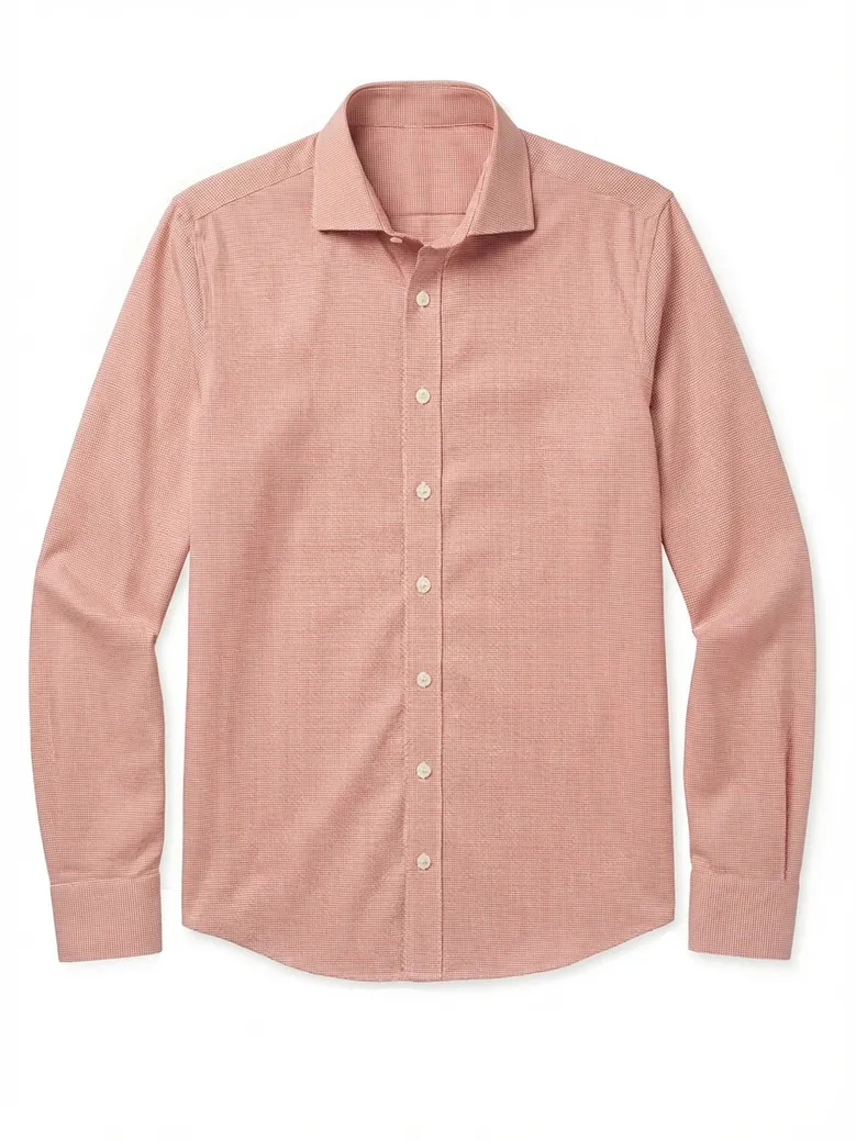 Easy-iron plain white poplin shirt