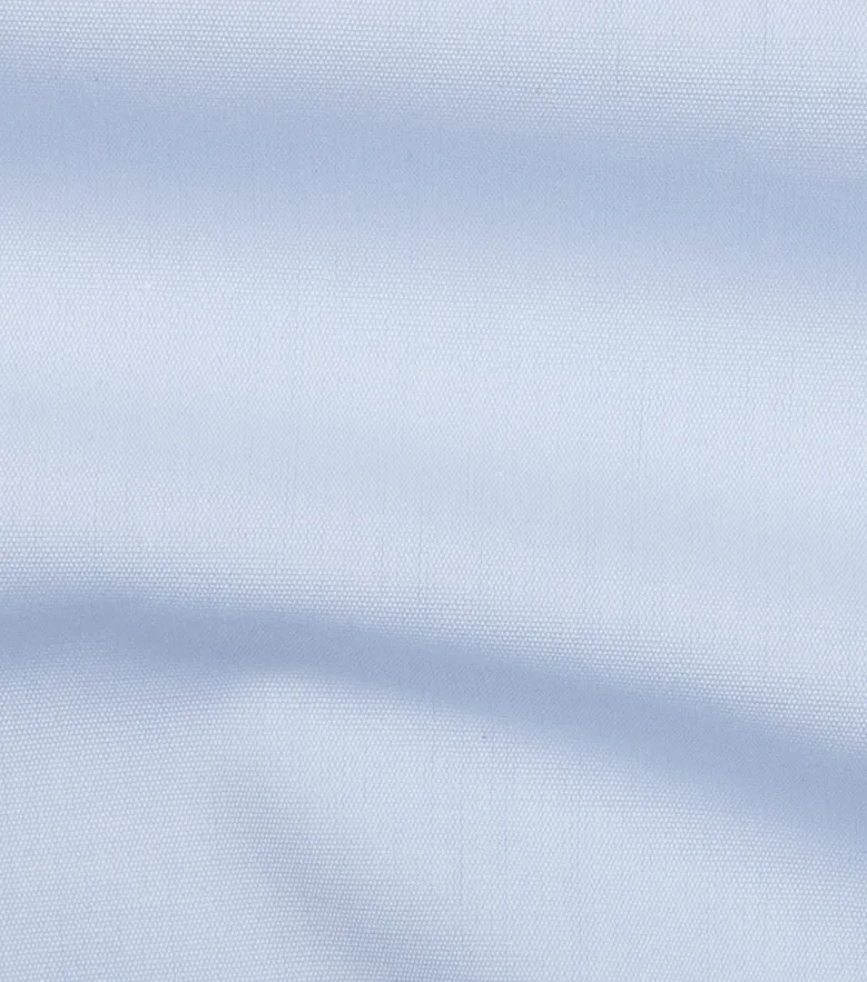 Easy-iron plain white poplin shirt