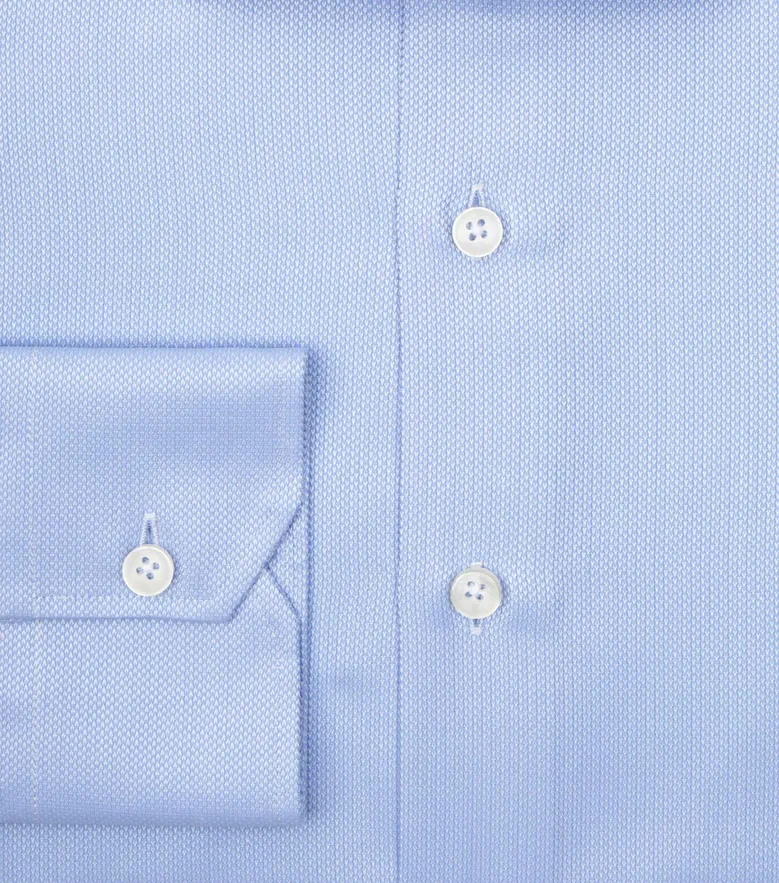 Easy-iron plain white poplin shirt