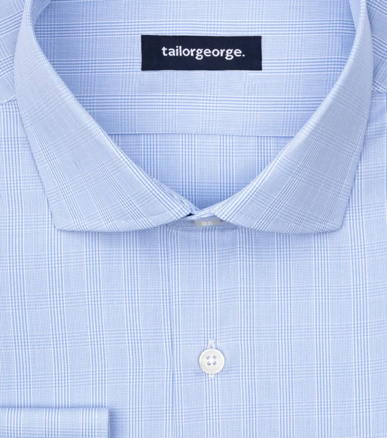 Easy-iron plain white poplin shirt