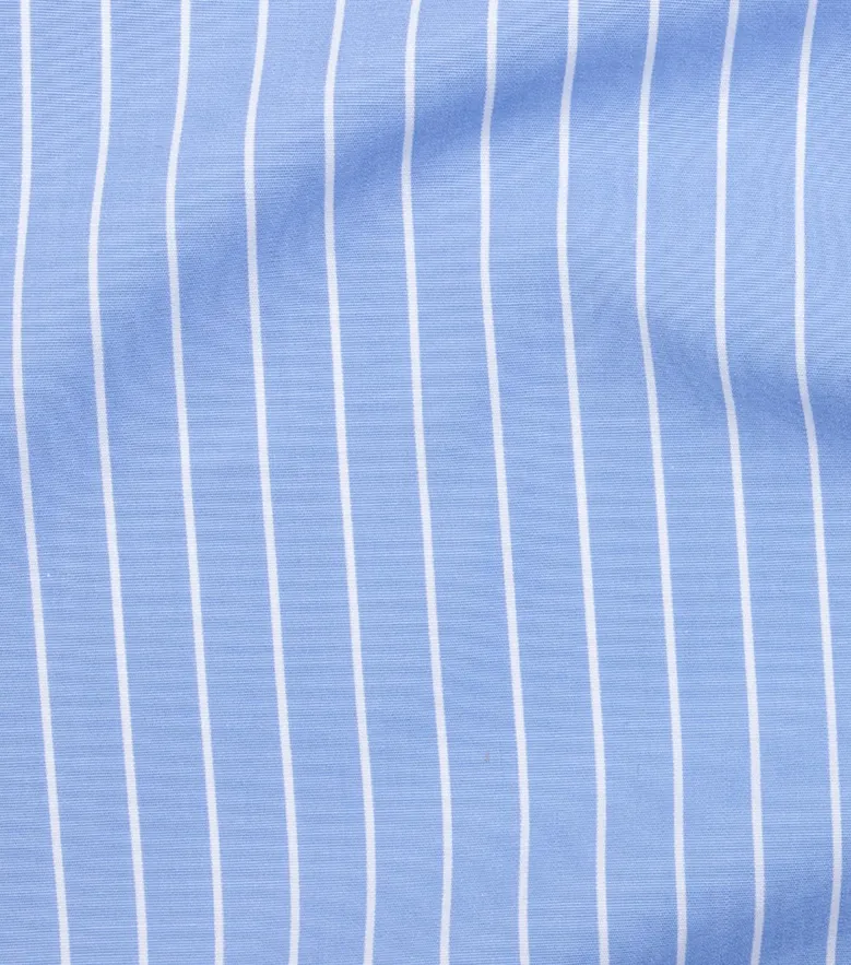 Easy-iron plain white poplin shirt
