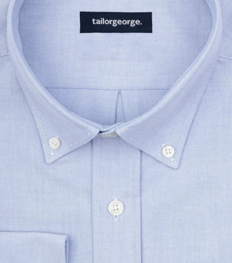 Easy-iron plain white poplin shirt