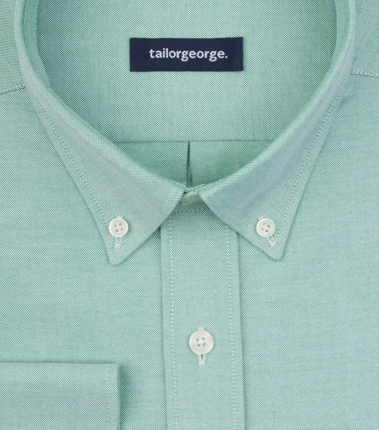 Easy-iron plain white poplin shirt