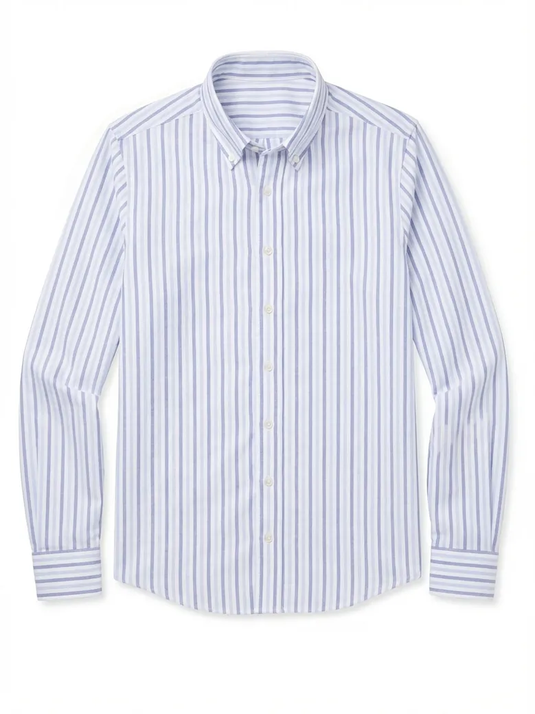 Easy-iron plain white poplin shirt