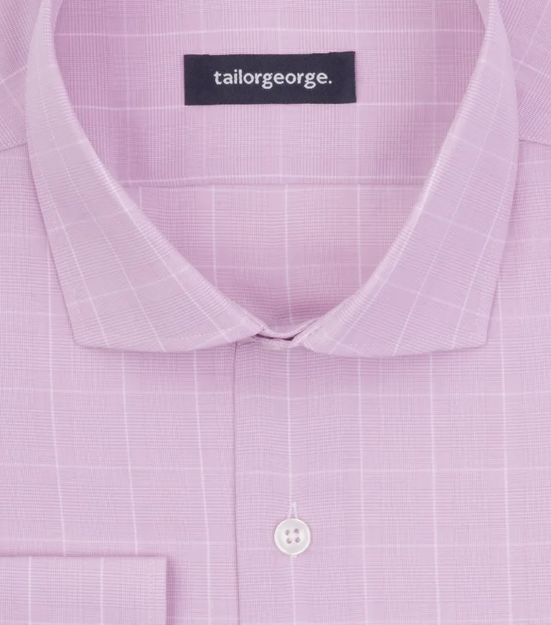 Easy-iron plain white poplin shirt
