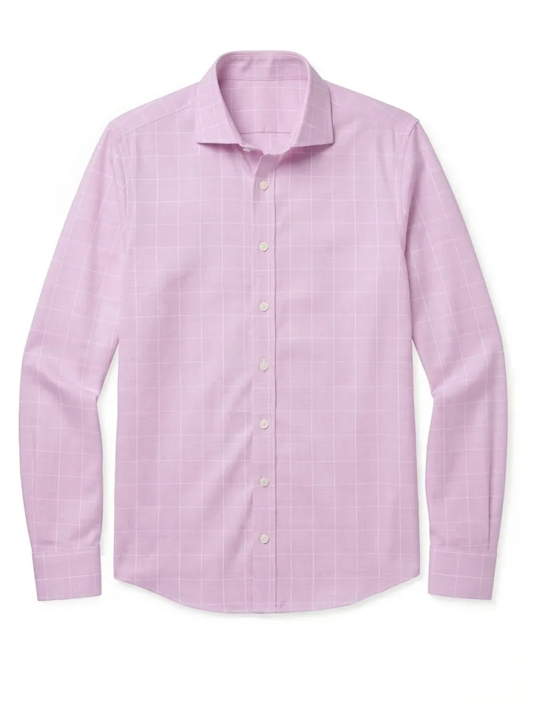 Easy-iron plain white poplin shirt