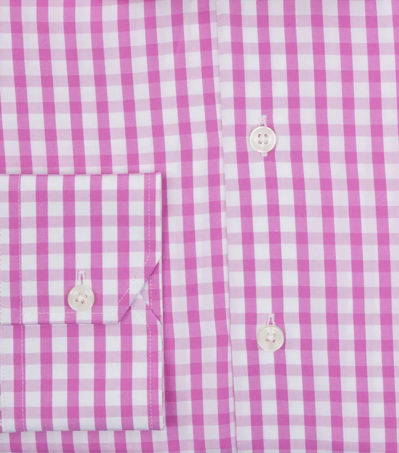 Easy-iron plain white poplin shirt