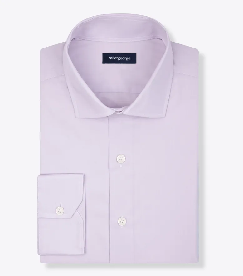 Easy-iron plain white poplin shirt