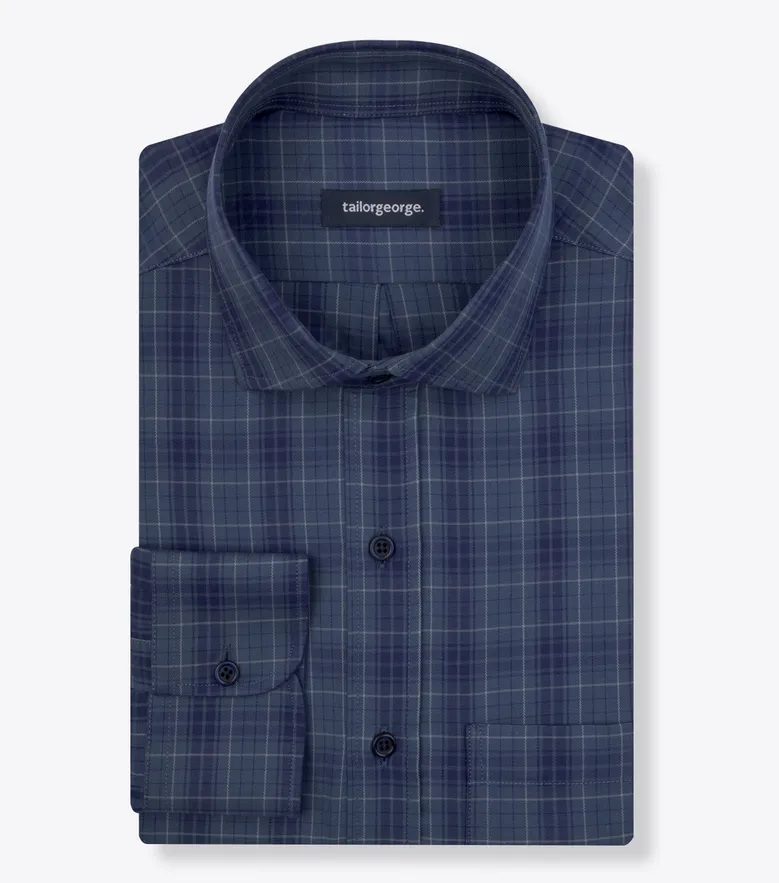 Easy-iron plain white poplin shirt