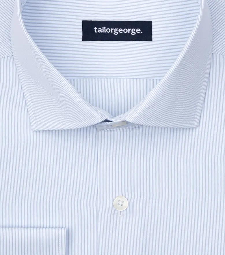 Easy-iron plain white poplin shirt