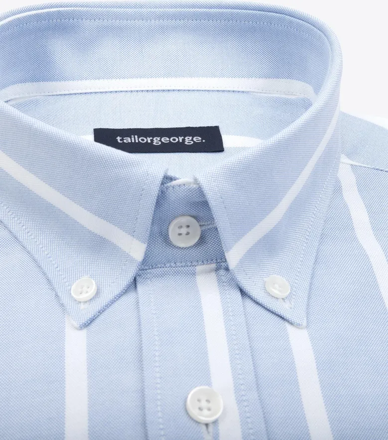 Easy-iron plain white poplin shirt