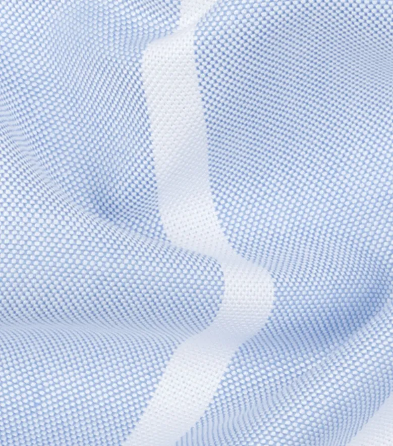 Easy-iron plain white poplin shirt