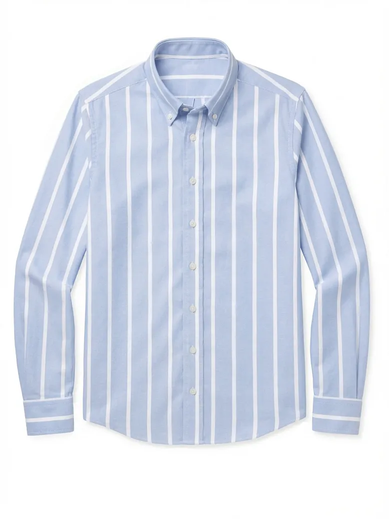 Easy-iron plain white poplin shirt