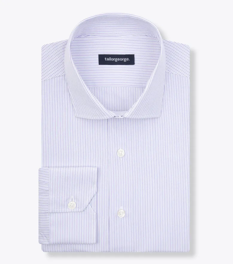 Easy-iron plain white poplin shirt