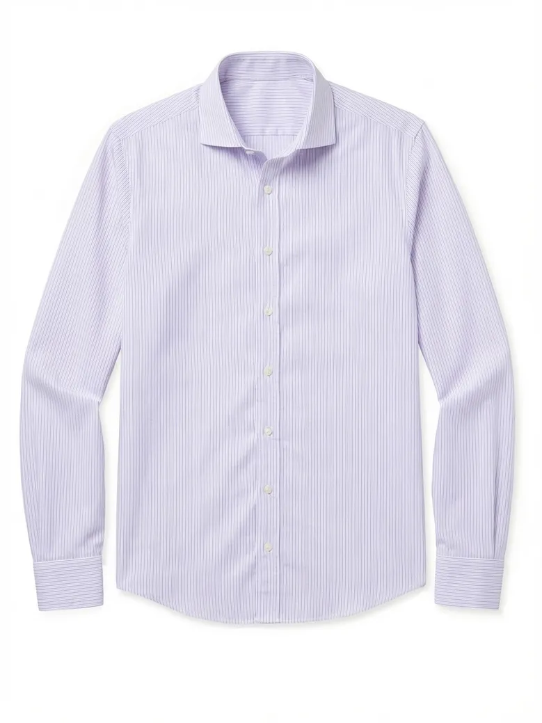 Easy-iron plain white poplin shirt