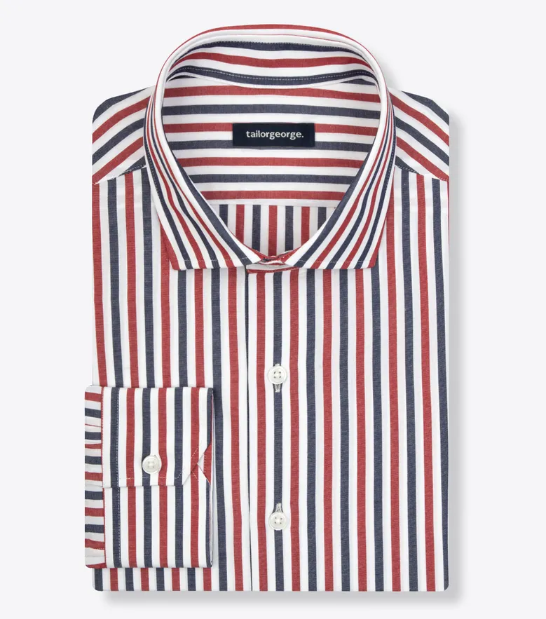 Easy-iron plain white poplin shirt