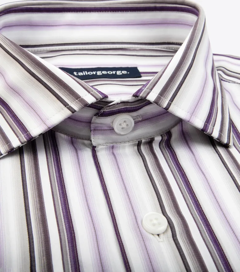 Easy-iron plain white poplin shirt
