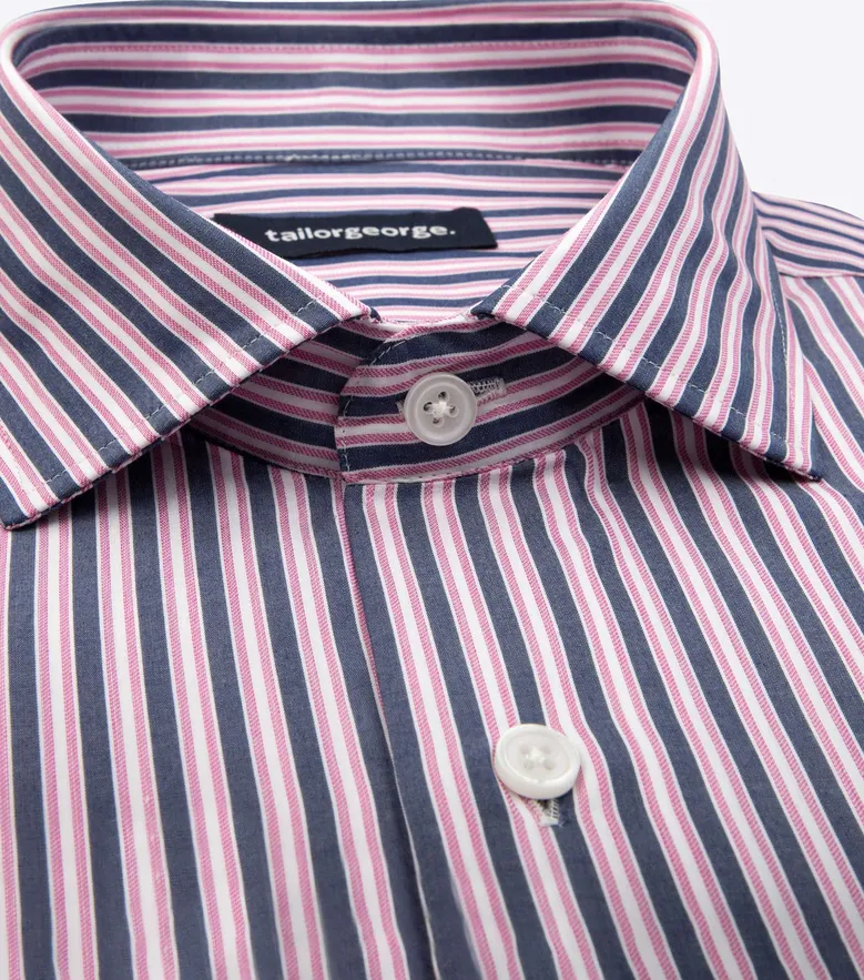 Easy-iron plain white poplin shirt
