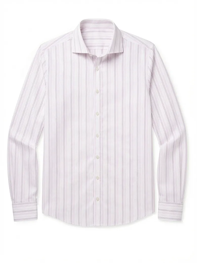 Easy-iron plain white poplin shirt