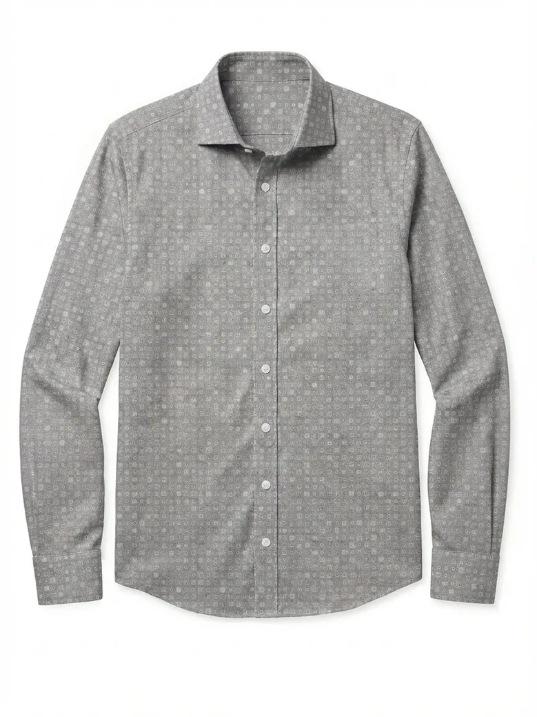 Easy-iron plain white poplin shirt