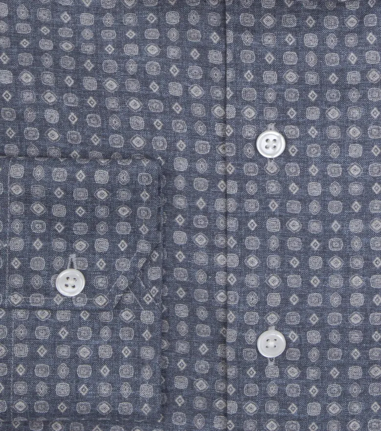 Easy-iron plain white poplin shirt
