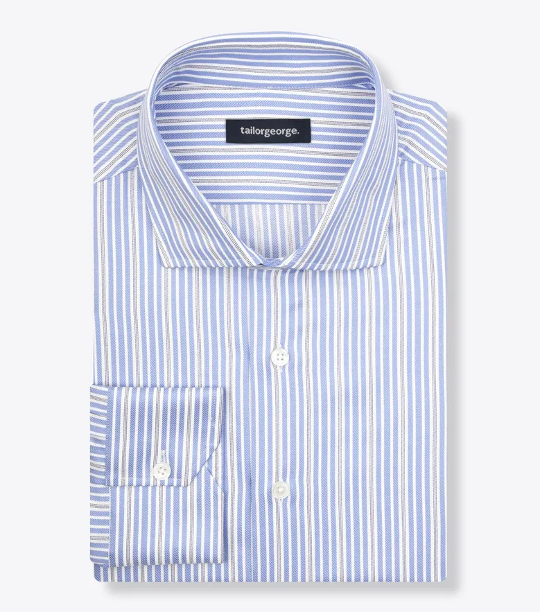 Easy-iron plain white poplin shirt