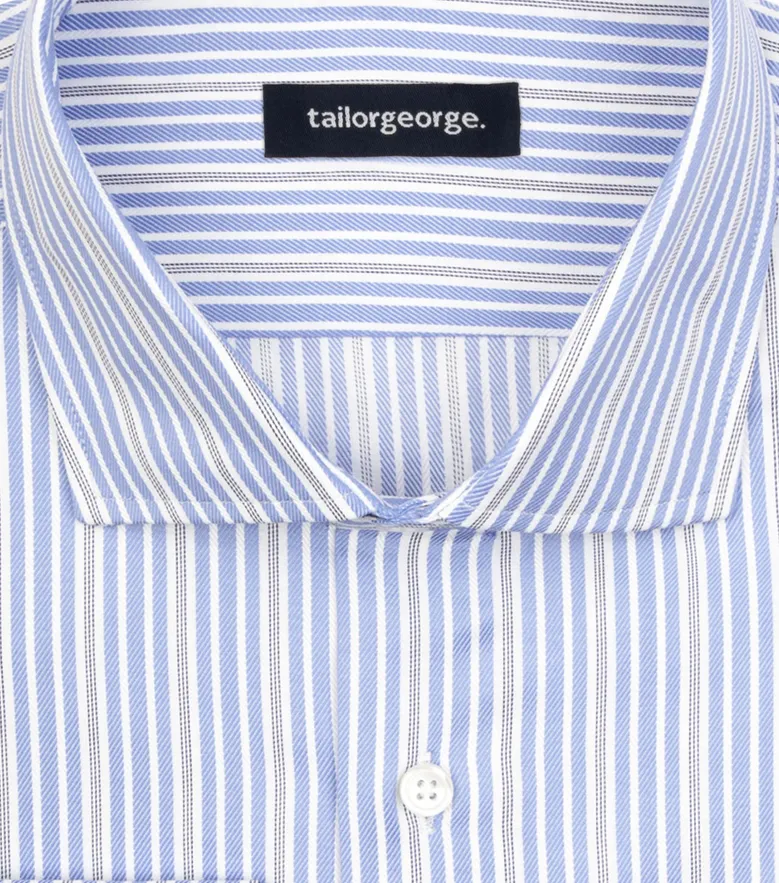 Easy-iron plain white poplin shirt