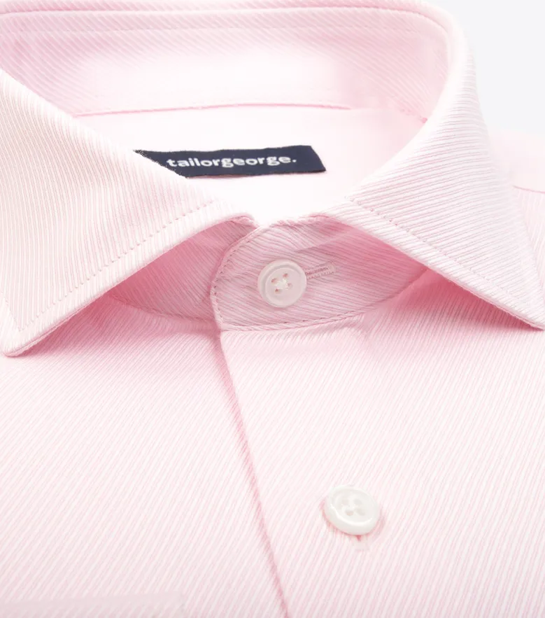 Easy-iron plain white poplin shirt