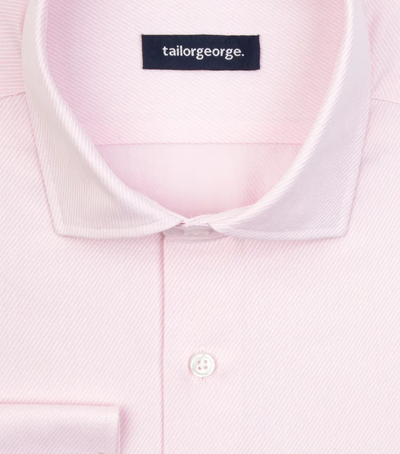 Easy-iron plain white poplin shirt