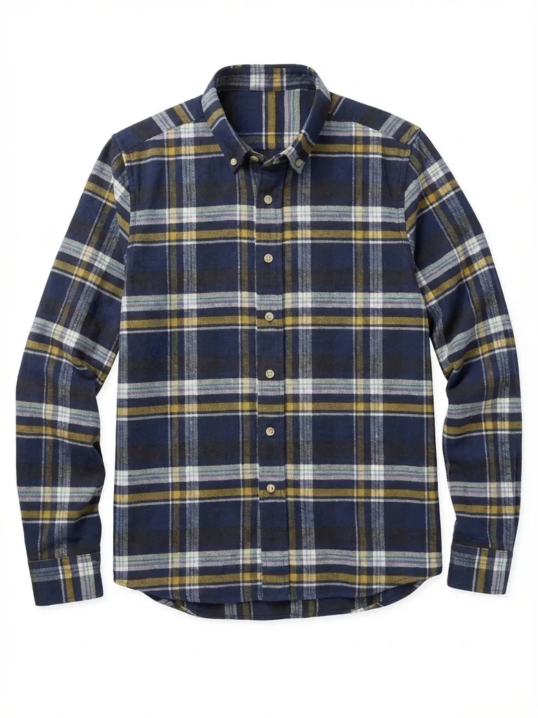 Easy-iron plain white poplin shirt