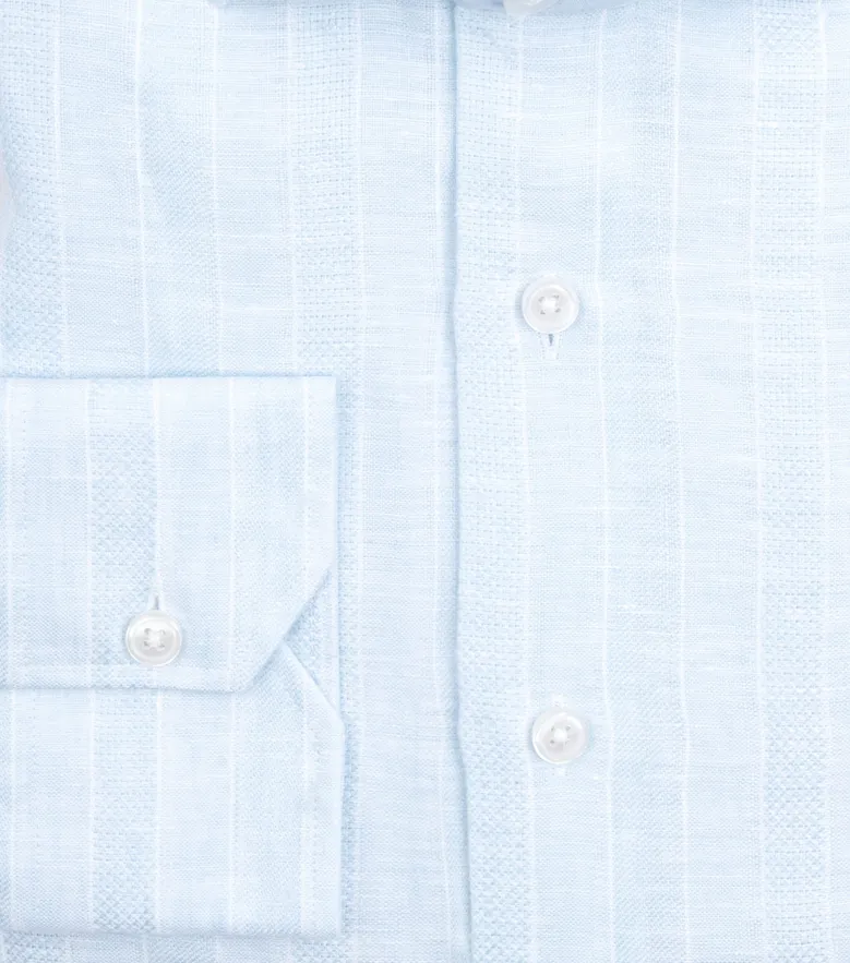 Easy-iron plain white poplin shirt