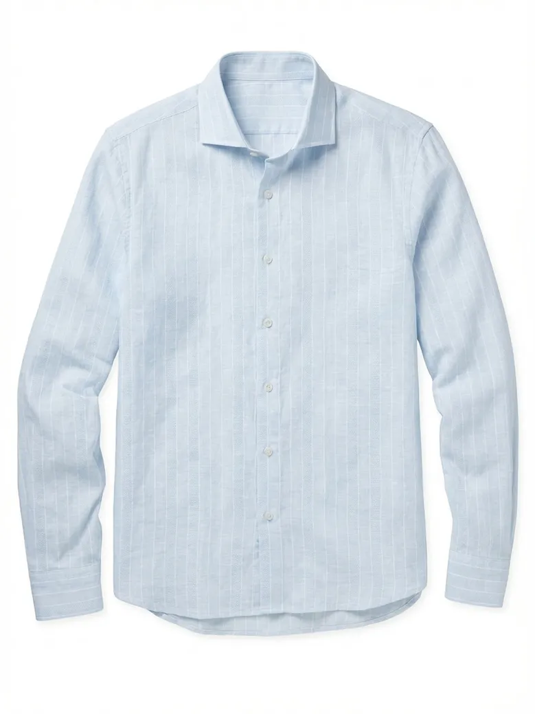 Easy-iron plain white poplin shirt