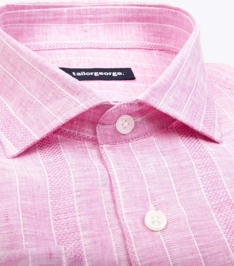 Easy-iron plain white poplin shirt