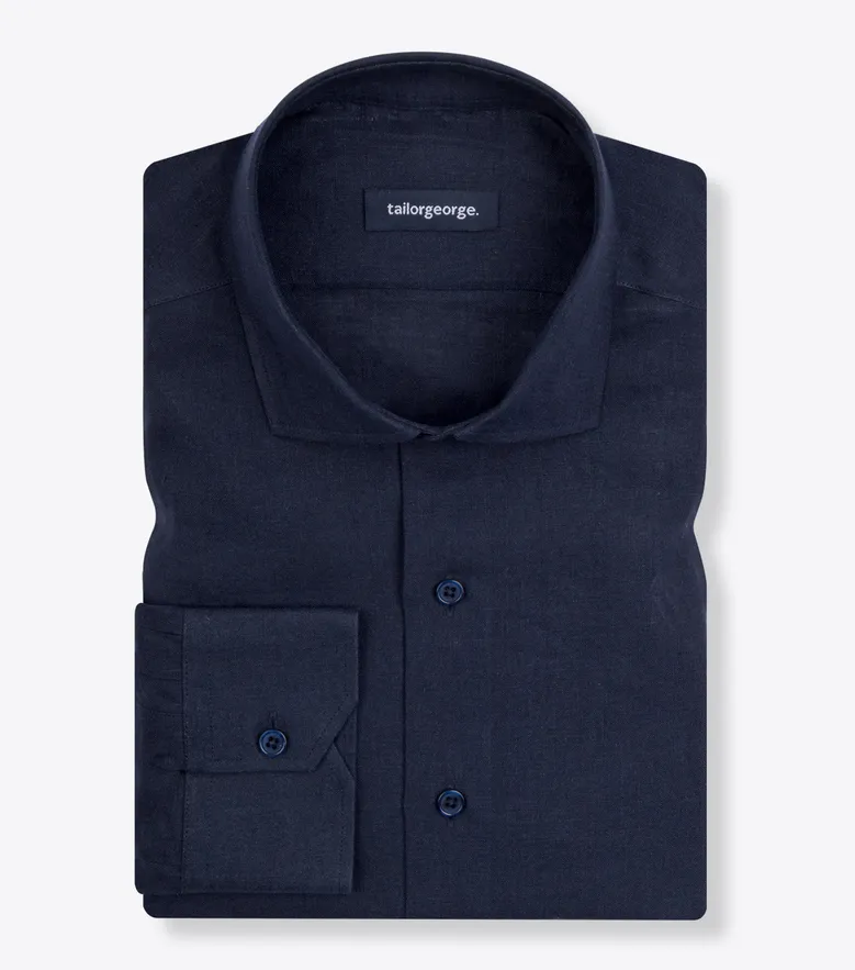 Easy-iron plain white poplin shirt