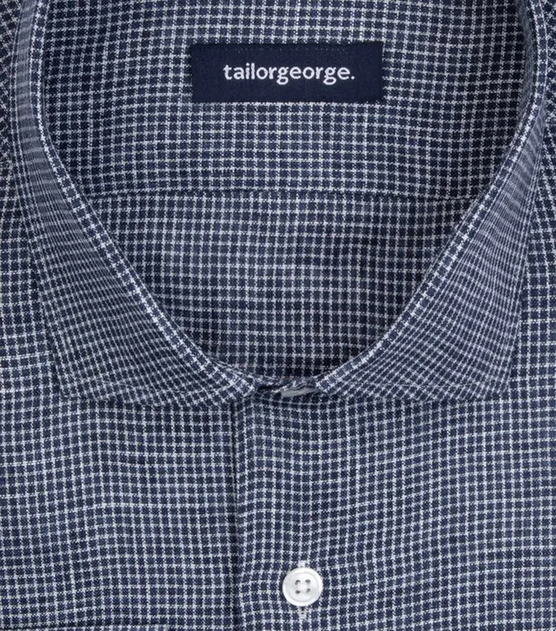 Easy-iron plain white poplin shirt