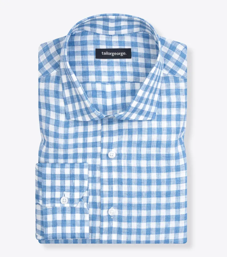 Easy-iron plain white poplin shirt
