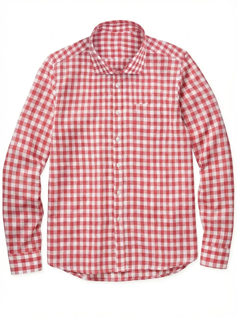 Easy-iron plain white poplin shirt