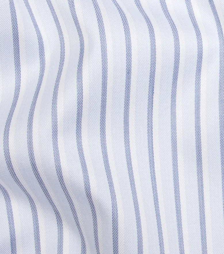 Easy-iron plain white poplin shirt