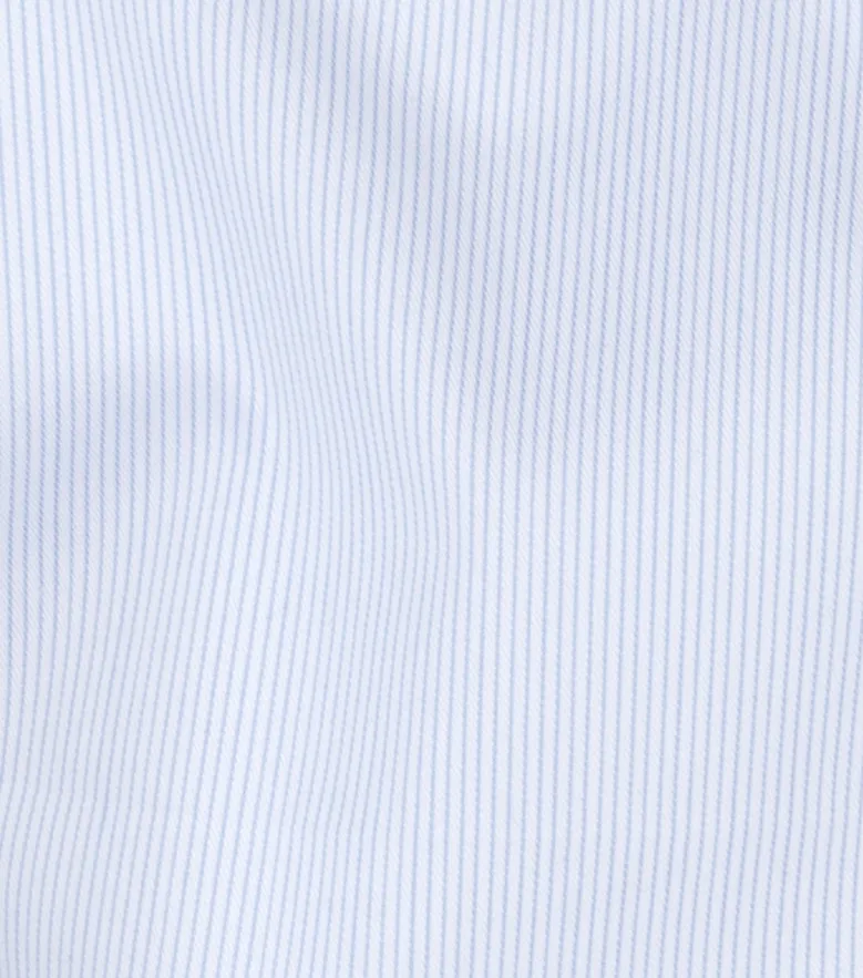 Easy-iron plain white poplin shirt